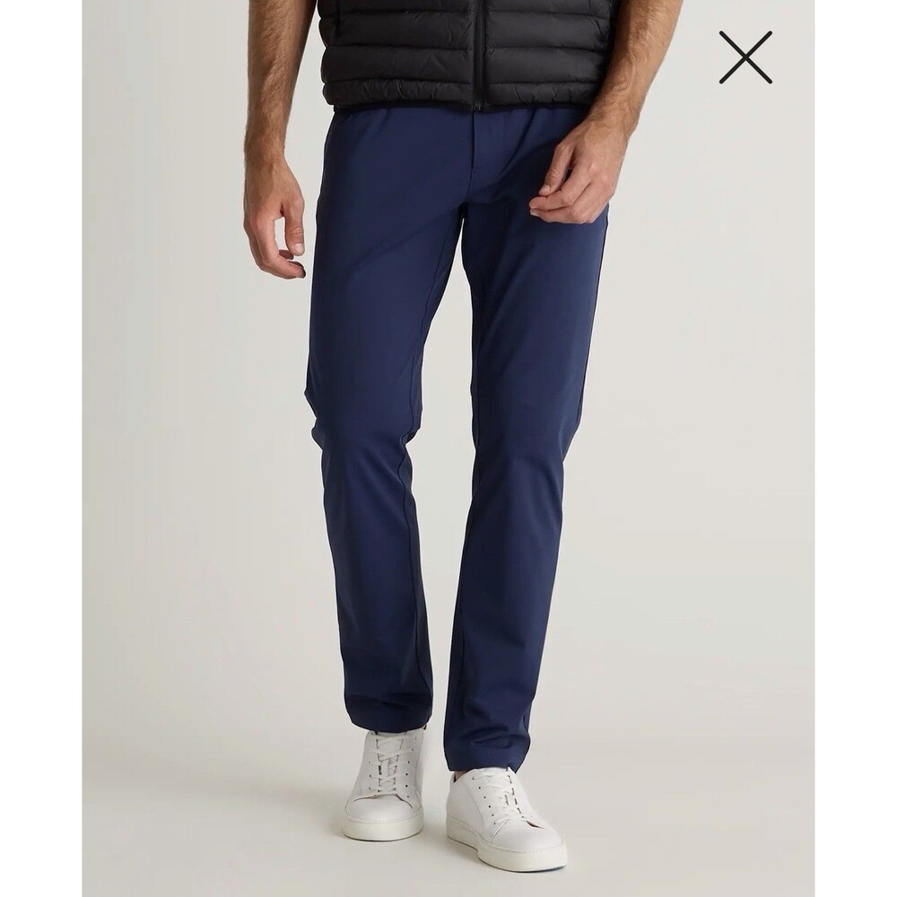 NWT Quince Men's Protech Golf Pant Wavecrest Blue 34x30 Moisture Wick UPF 50